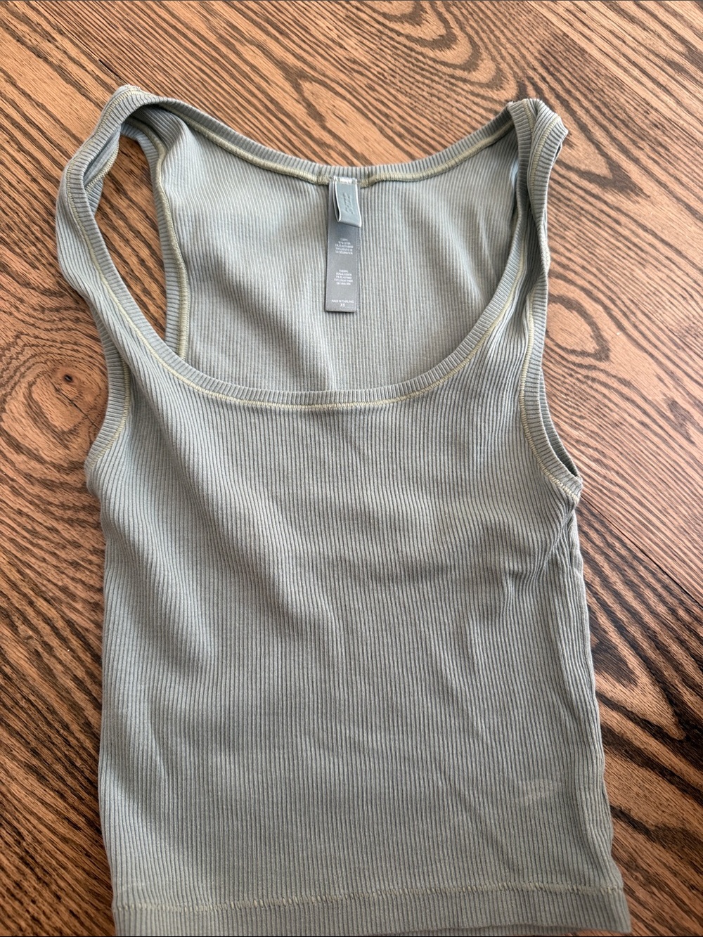 Skim’s Neck Ribbed Tank Top - Sage Green